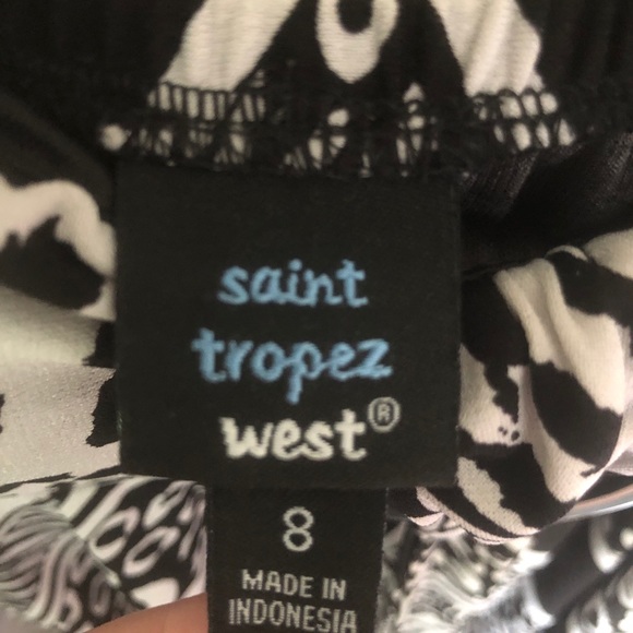 Black and white strapless summer dress - Picture 2 of 2